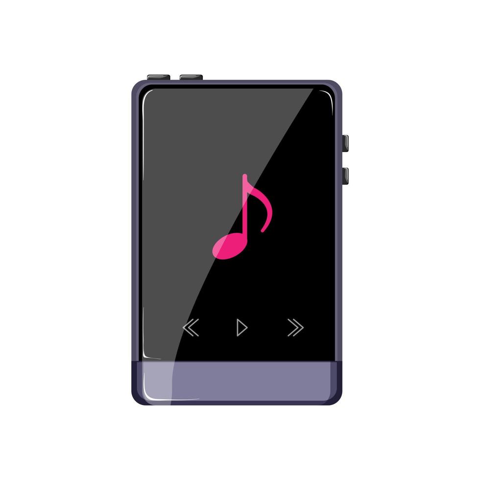 stereo hifi mp3 speler tekenfilm vector illustratie