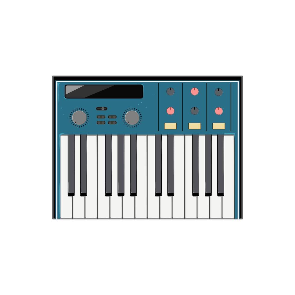 muziek- synthesizer audio tekenfilm vector illustratie