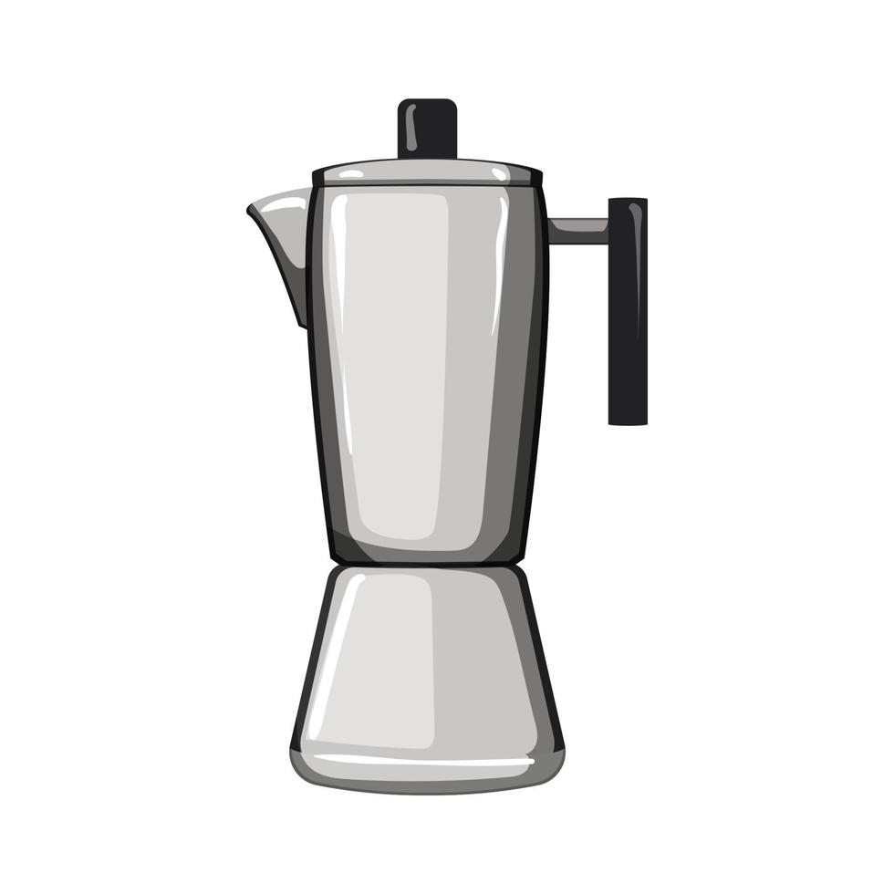 retro mokka pot koffie tekenfilm vector illustratie
