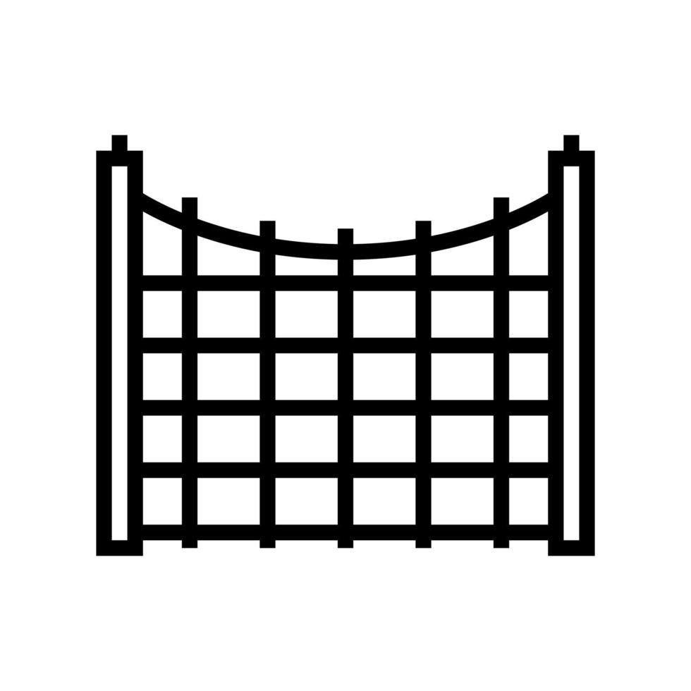 tuin hek gereedschap lijn icoon vector illustratie