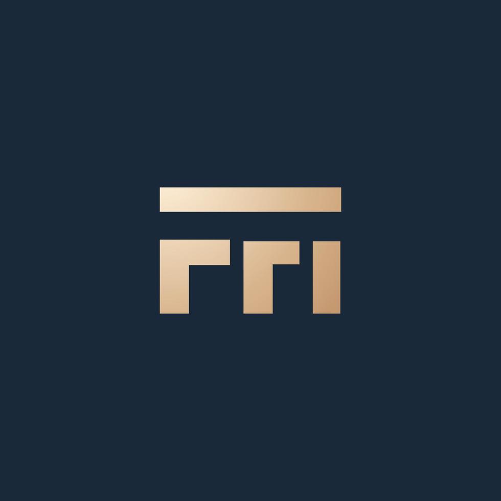 luxe en modern ff logo ontwerp vector