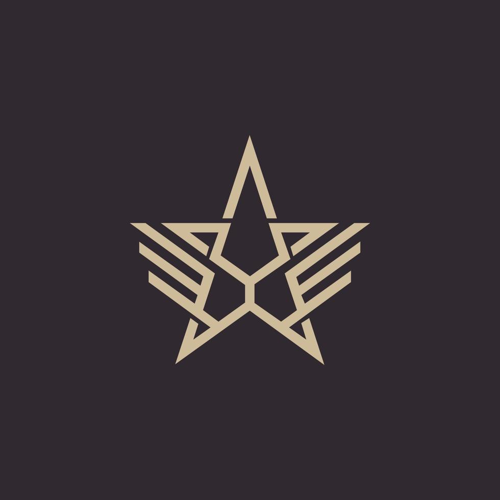 creatief en modern leeuw ster logo ontwerp vector