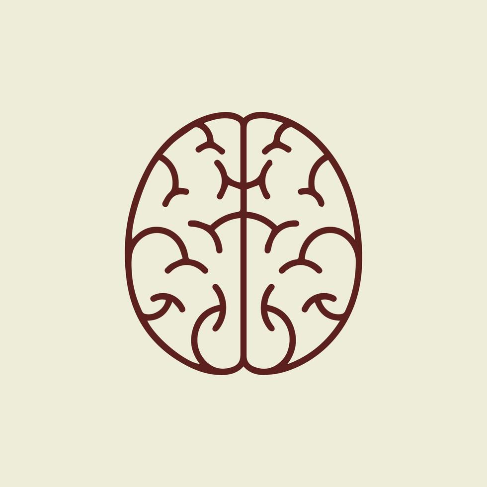 hersenen schets logo ontwerp vector
