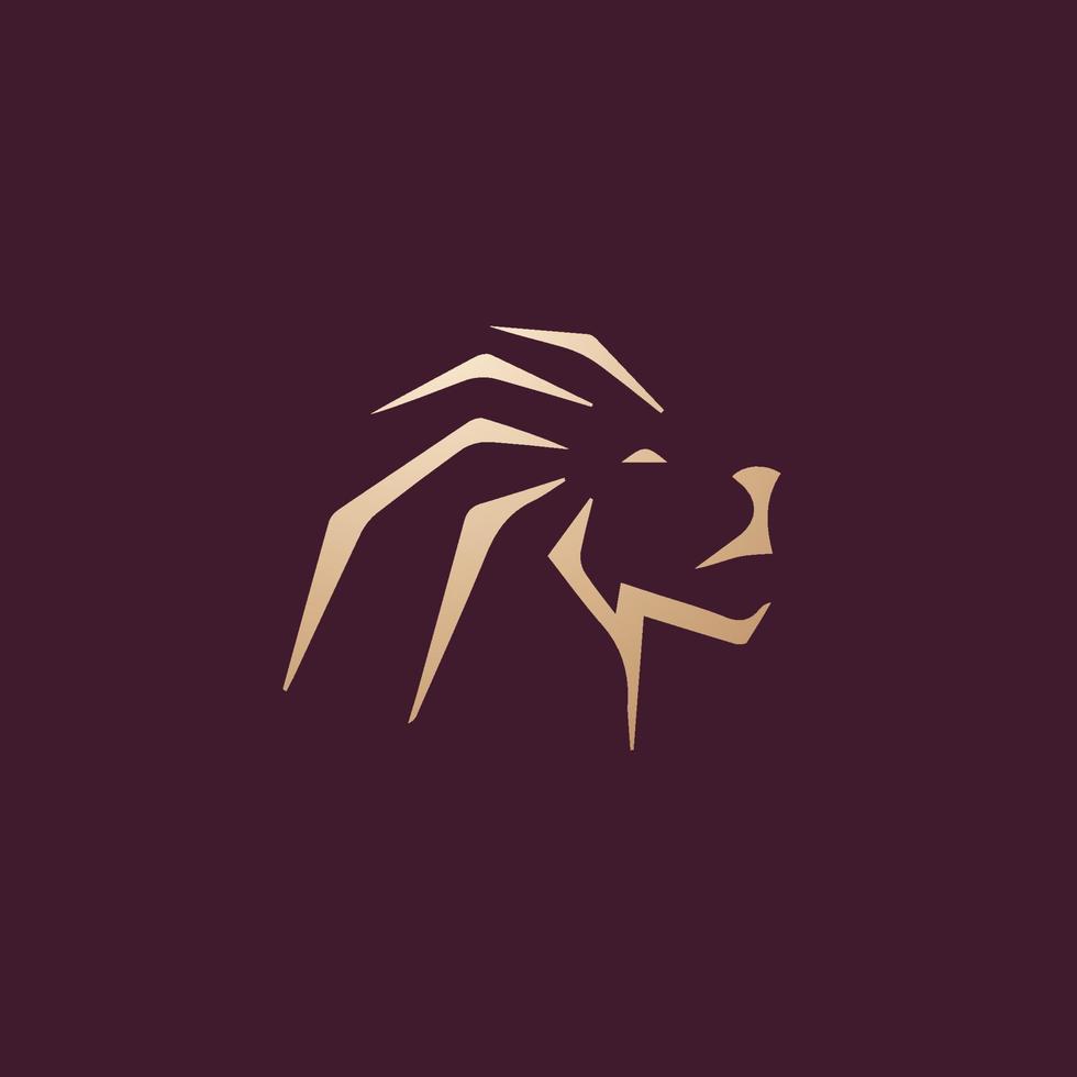 luxe en modern leeuw abstract logo ontwerp vector