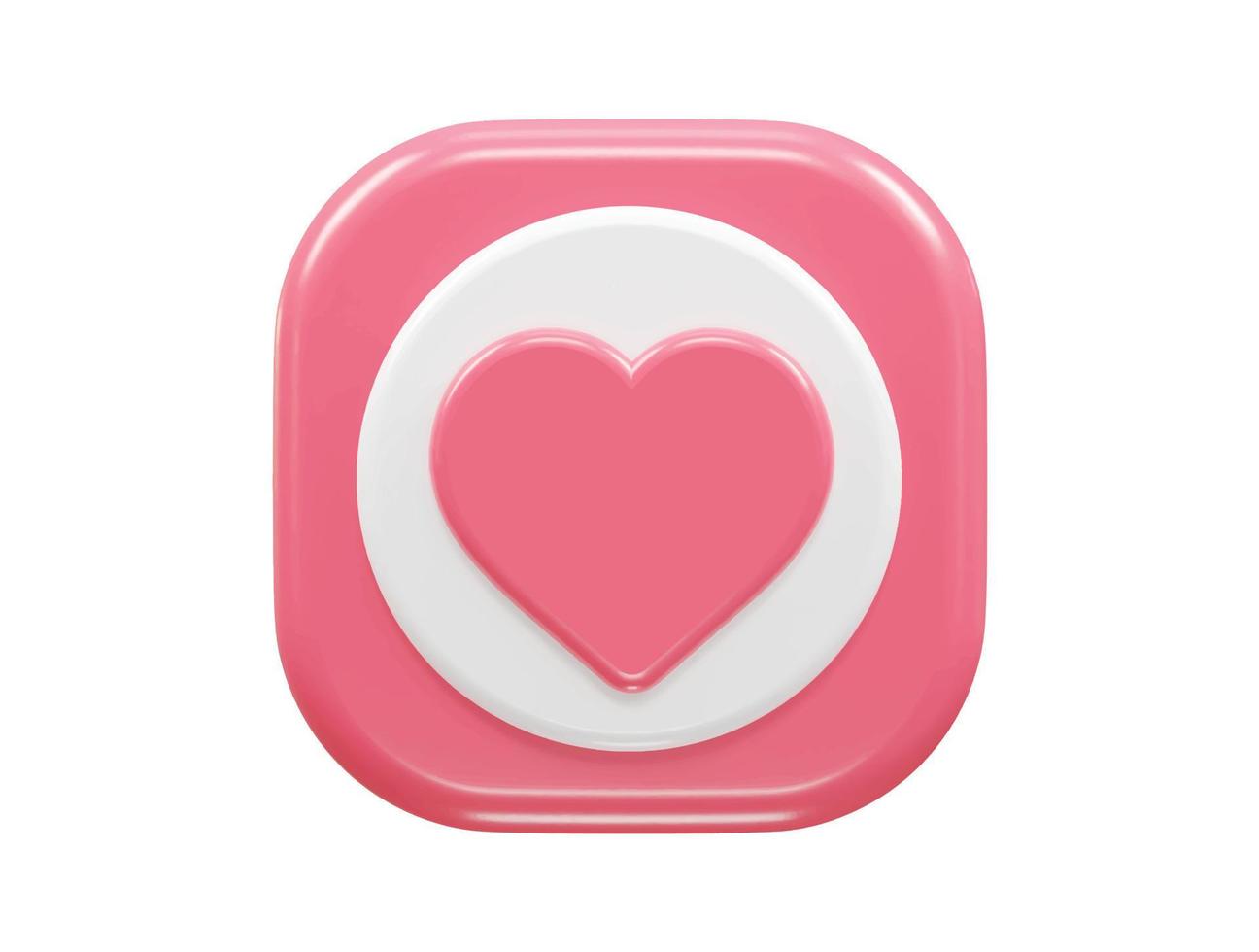 liefde vector 3d renderen hart icoon