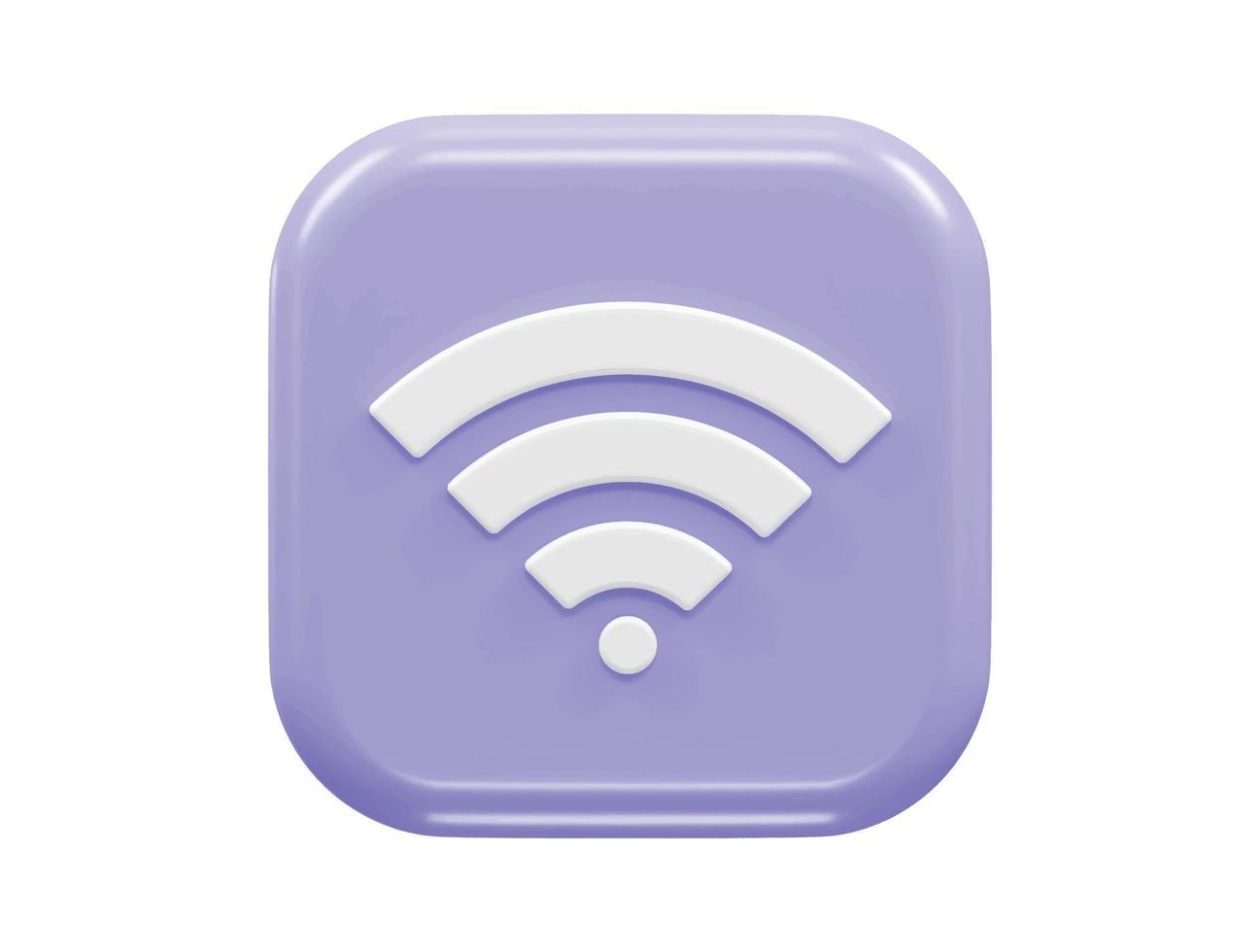 Wifi icoon 3d geven vector illustratie