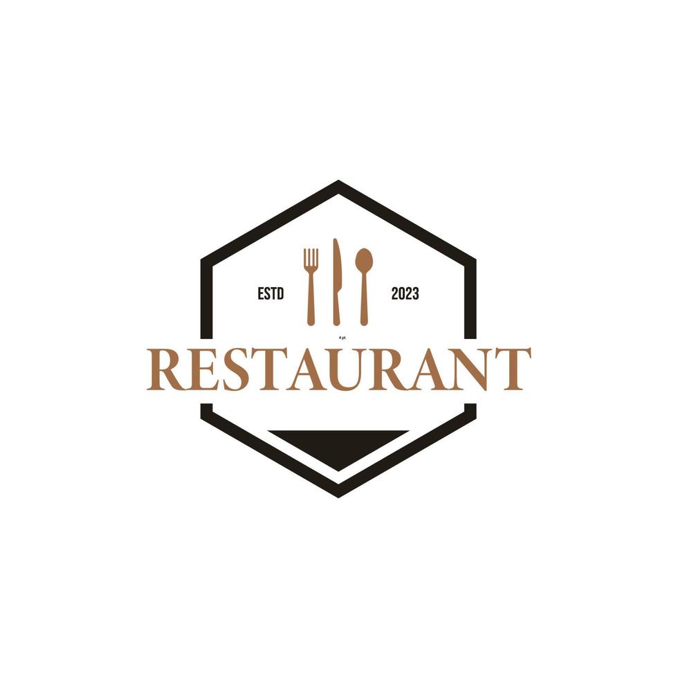 vector lepel vork mes voor restaurant bar bistro logo ontwerp