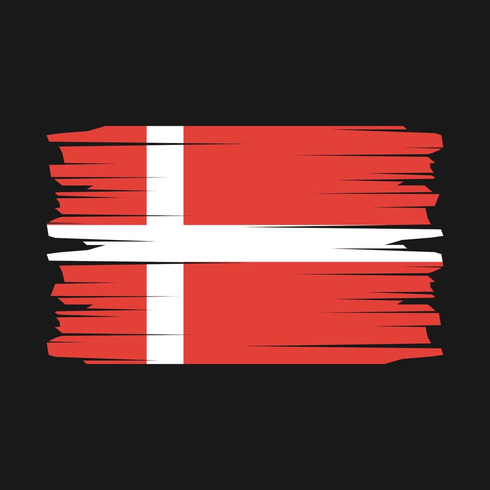 Denemarken vlag borstel vector