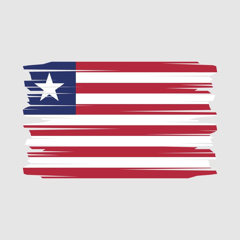 Liberia vlag borstel vector