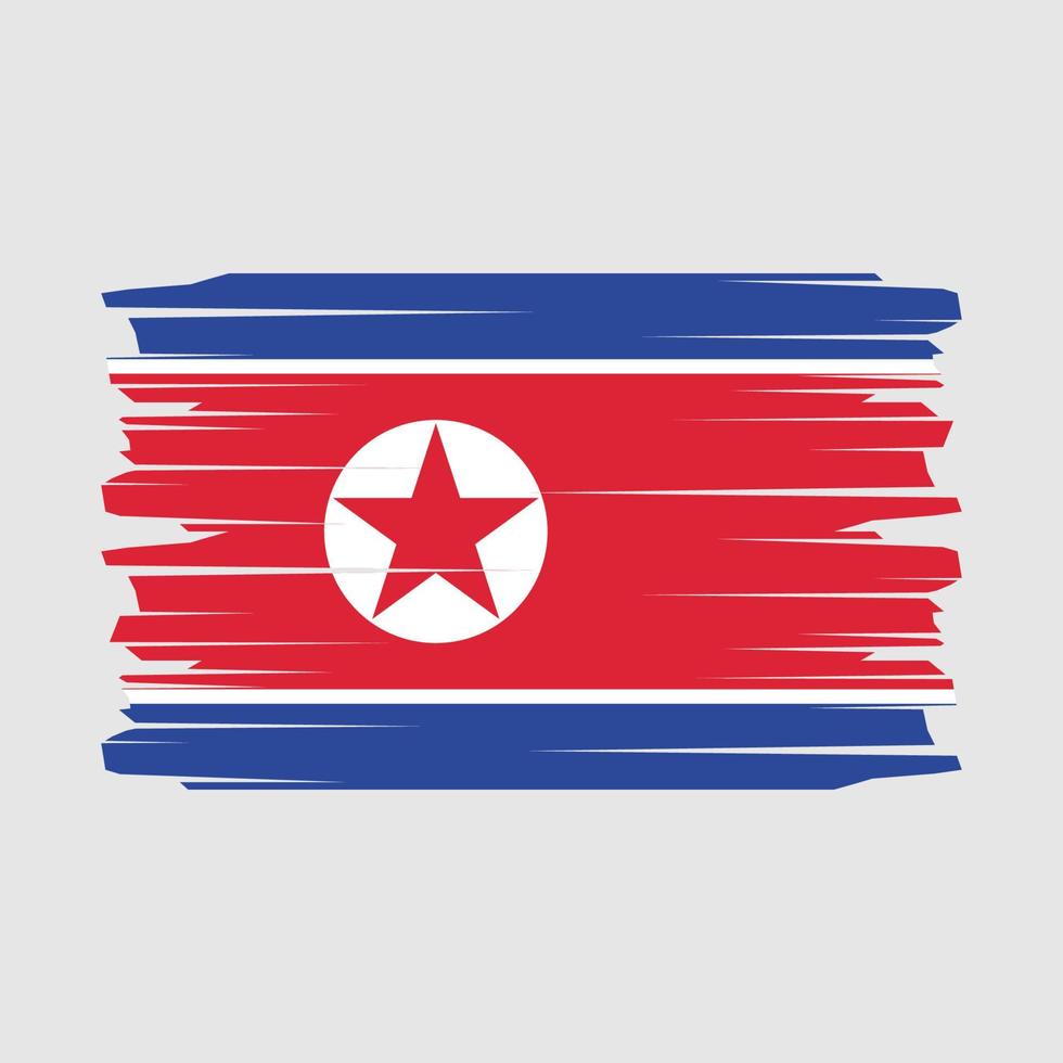 noorden Korea vlag borstel vector