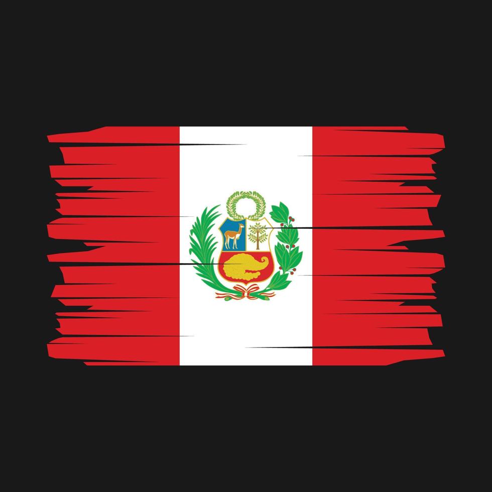 Peru vlag borstel vector