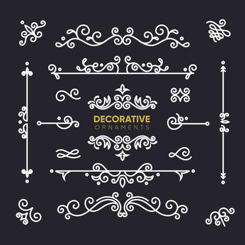 Retro decoratieve ornamenten collectie vector