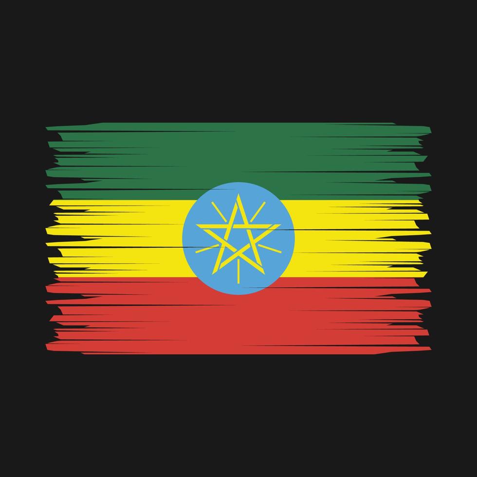 Ethiopië vlag borstel vector