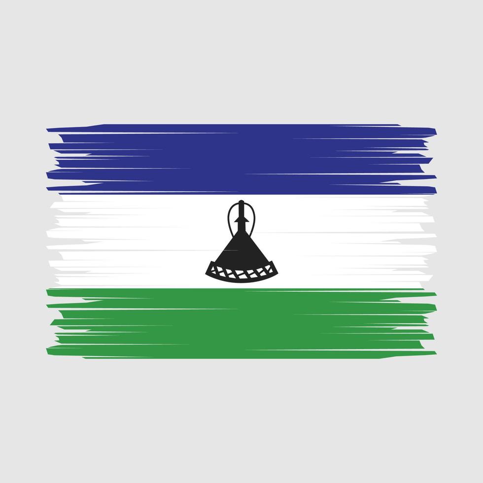 Lesotho vlag borstel vector