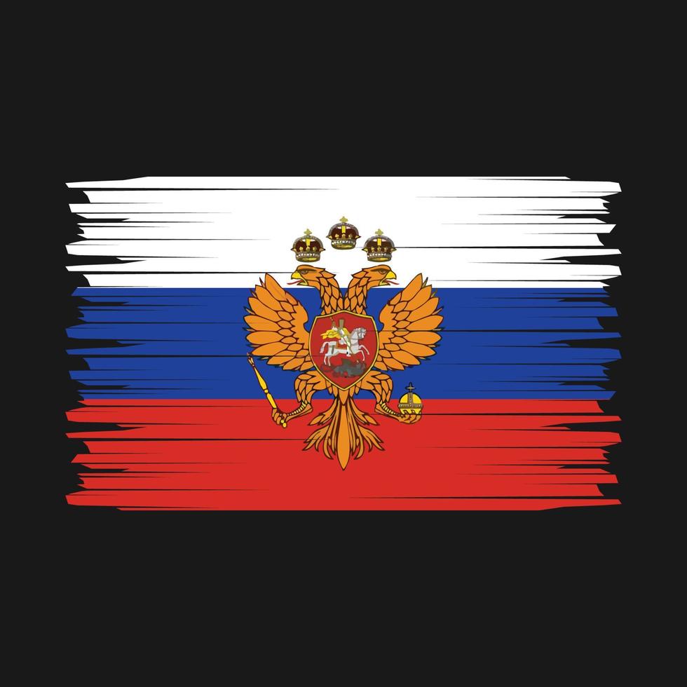 Rusland vlag borstel vector