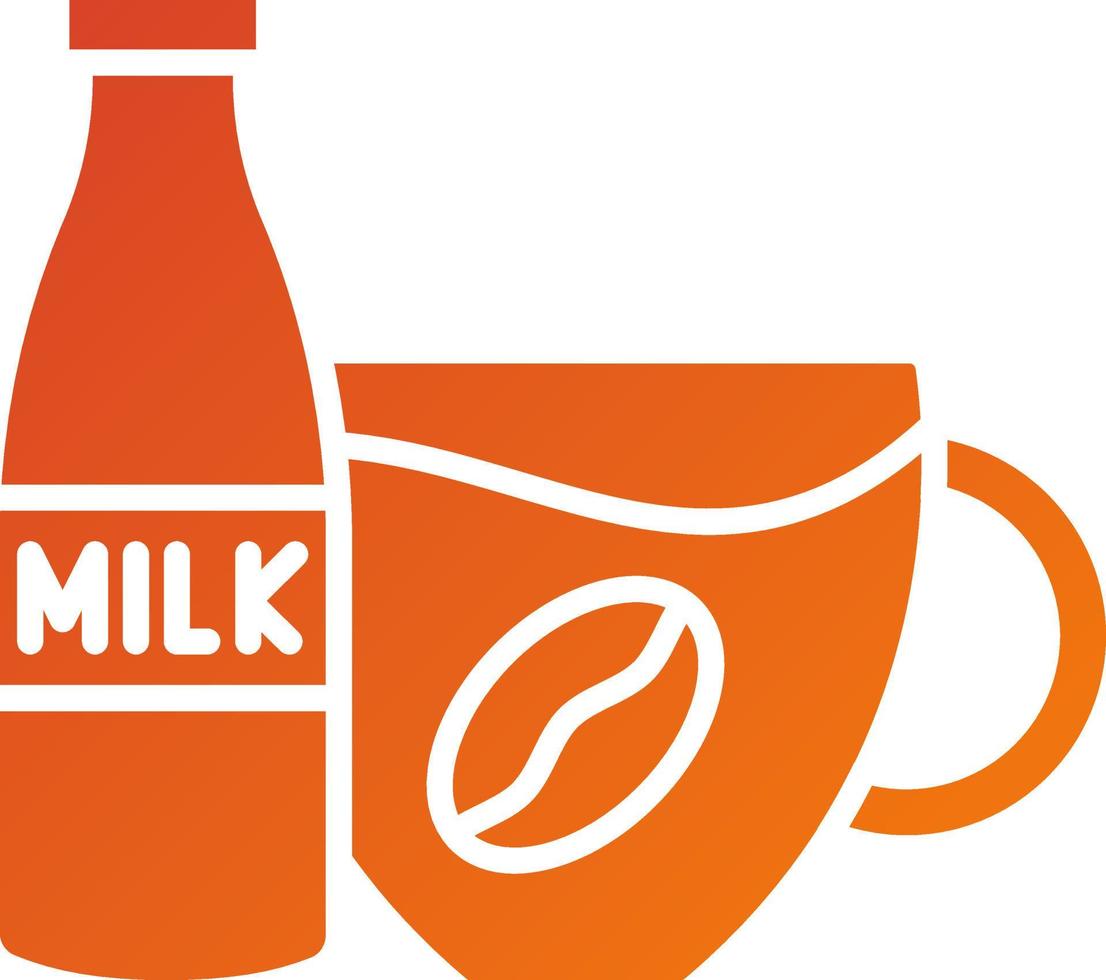 koffie melk icoon stijl vector