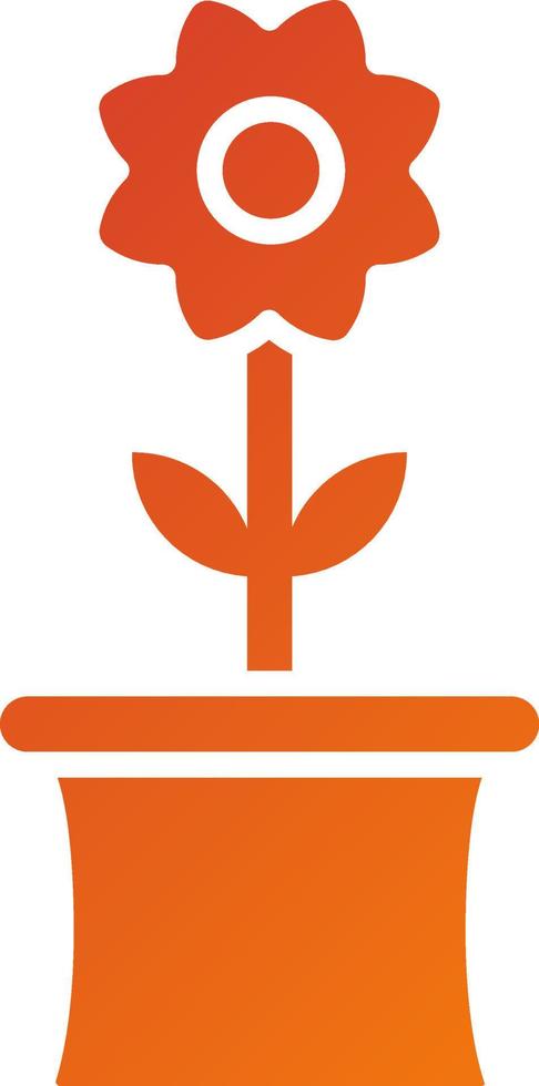 bloempot pictogramstijl vector