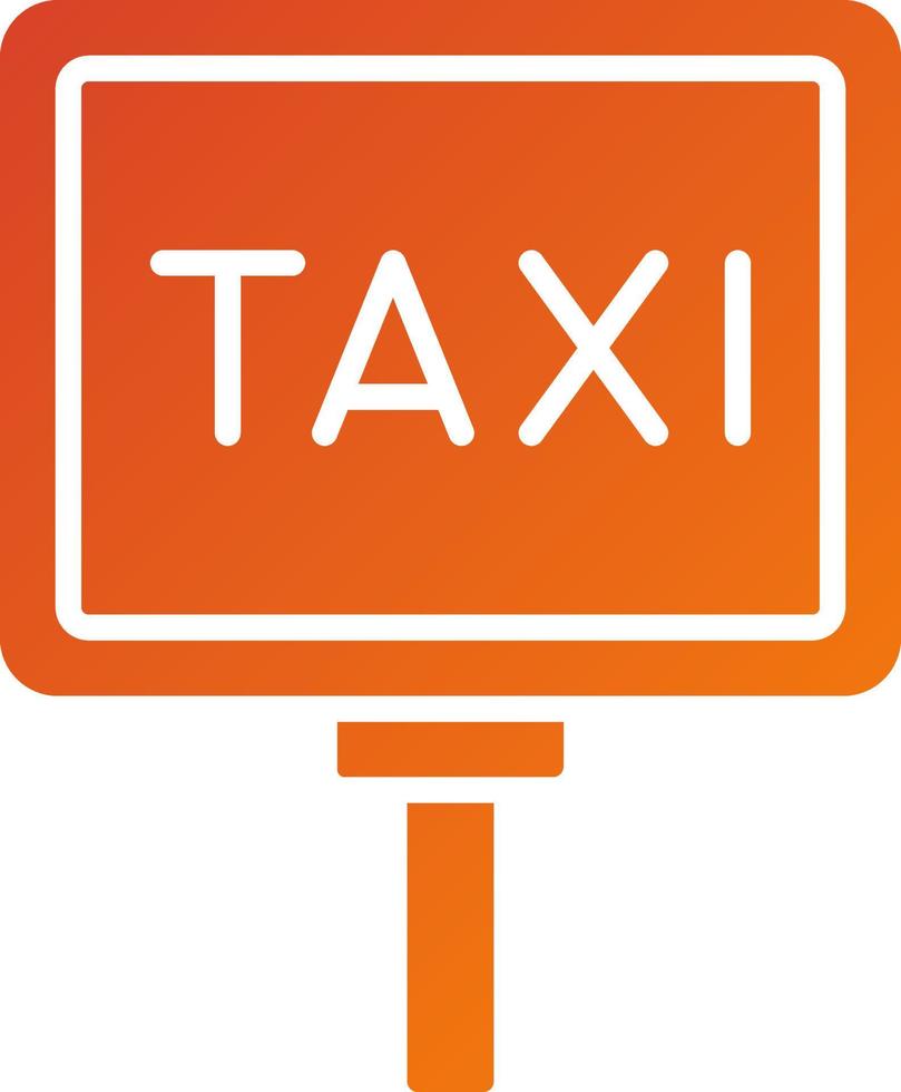 taxi signaal icoon stijl vector