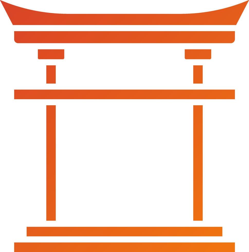 torii poort pictogramstijl vector