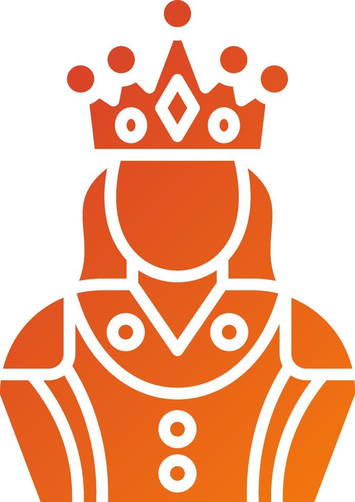 koningin icoon stijl vector