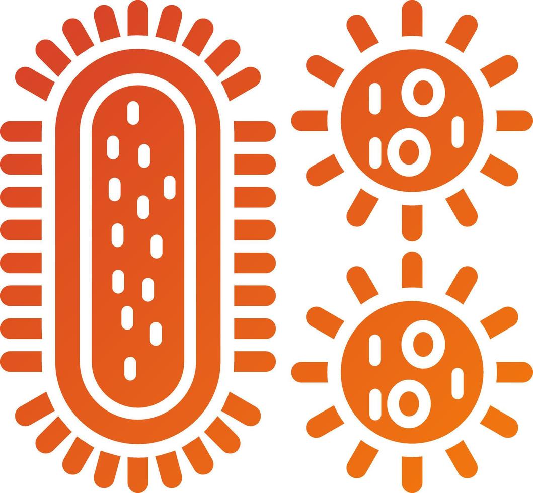 bacterie en virus icoon stijl vector