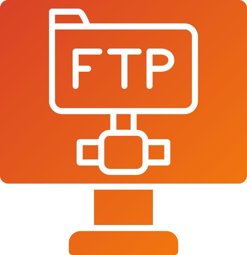 ftp protocol icoon stijl vector