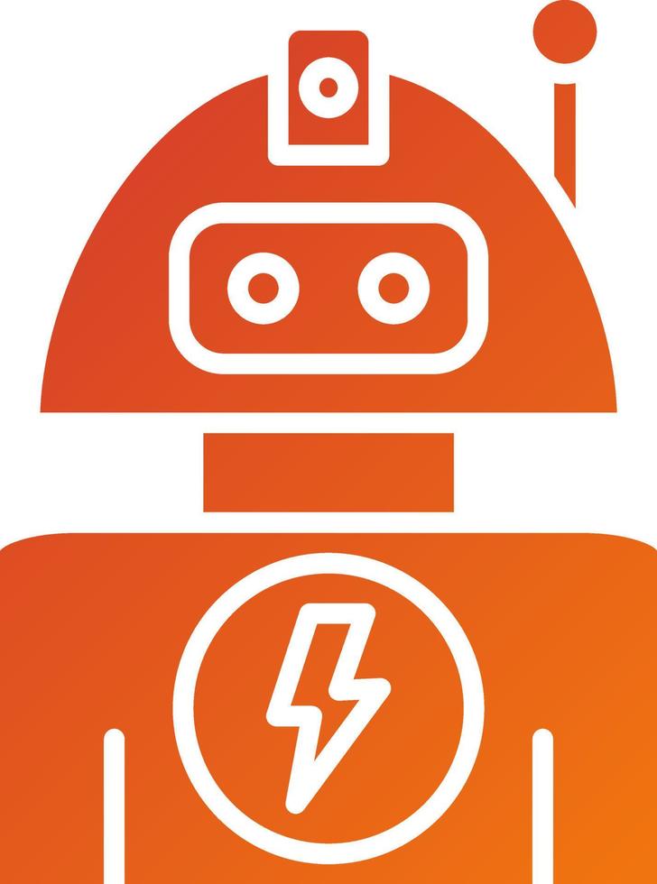 robot pictogramstijl vector