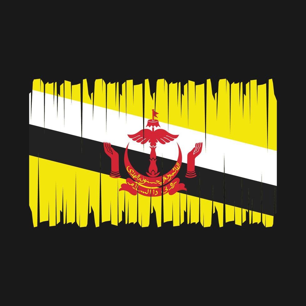 Brunei vlag borstel vector