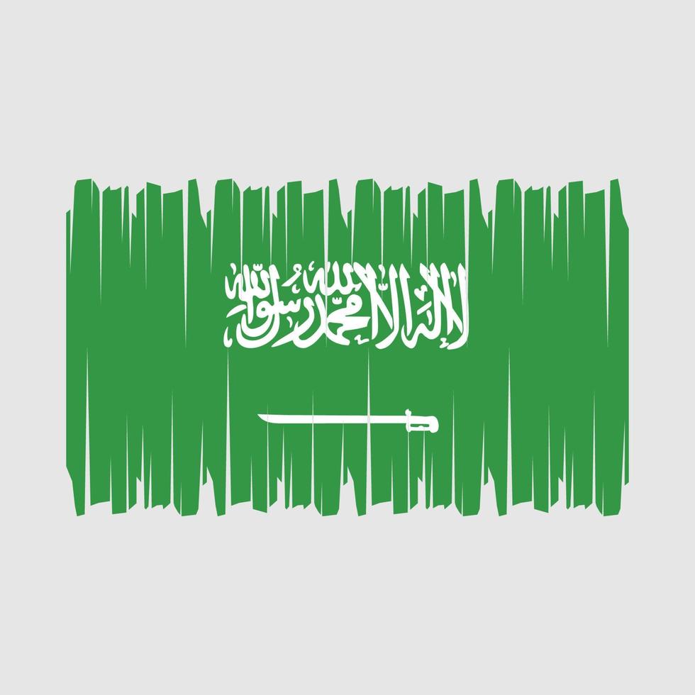 saudi Arabië vlag borstel vector