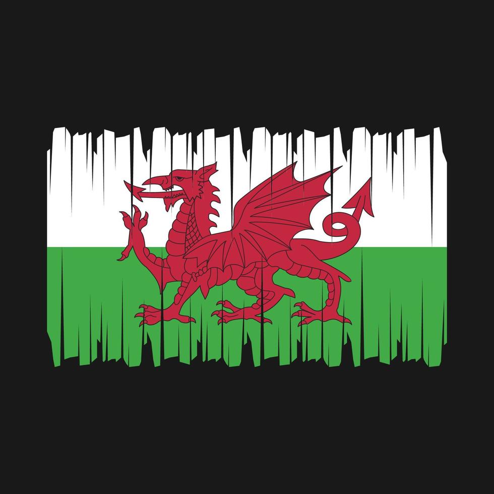 Wales vlag borstel vector