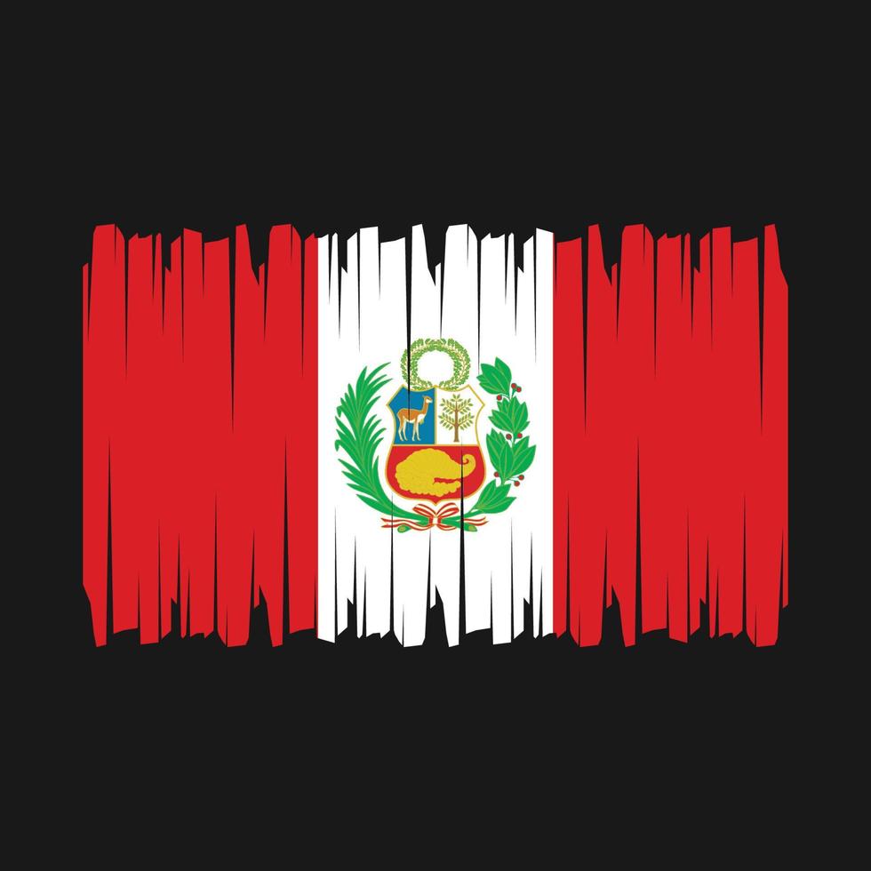 Peru vlag borstel vector