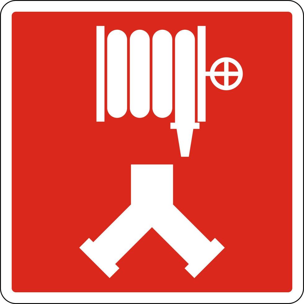 brand afdeling standpijp verbinding teken vector
