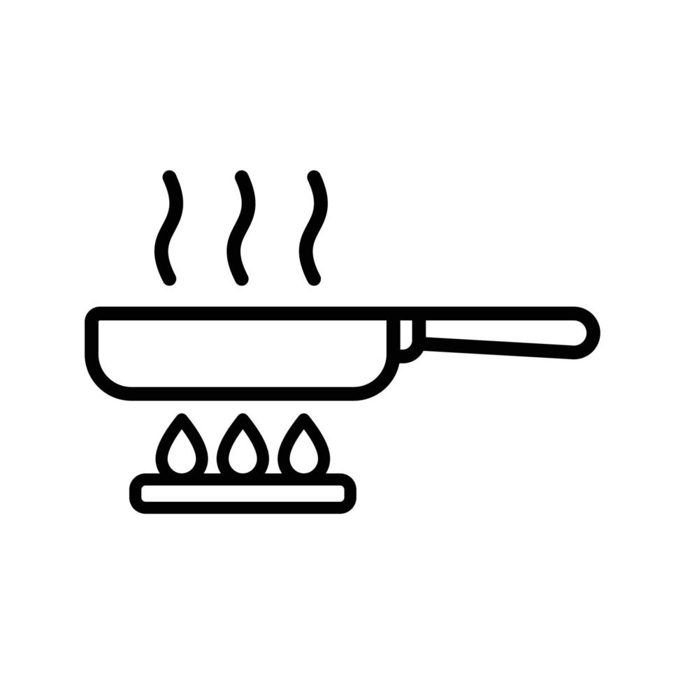 frituren pan icoon vector ontwerp sjabloon gemakkelijk en modern