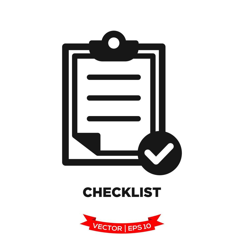 checklist icoon voor grafisch en web ontwerp vector