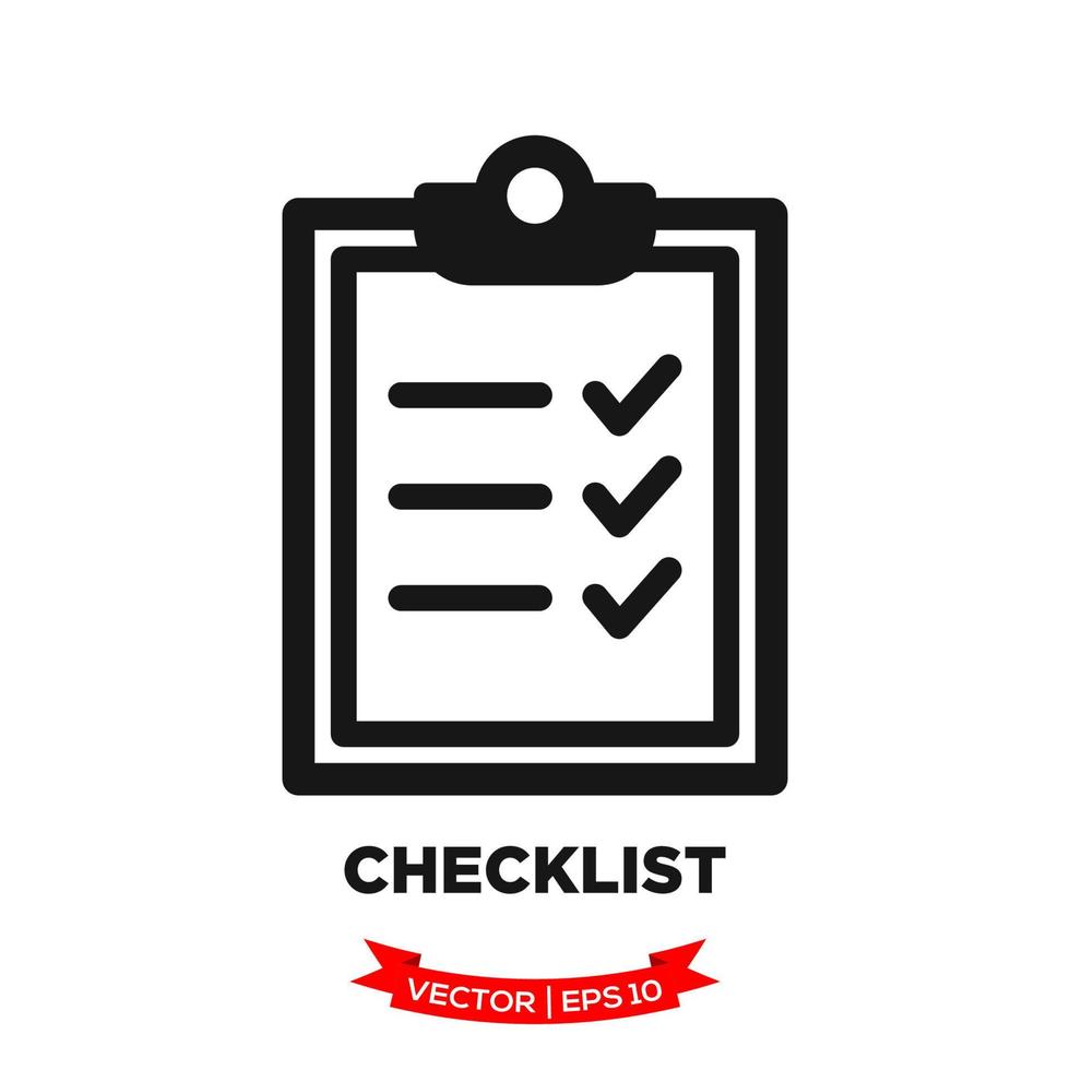 checklist icoon voor grafisch en web ontwerp vector