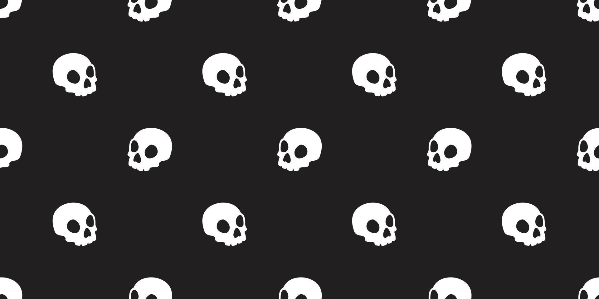 schedel naadloos patroon halloween vector bot geïsoleerd geest gezicht behang achtergrond zwart