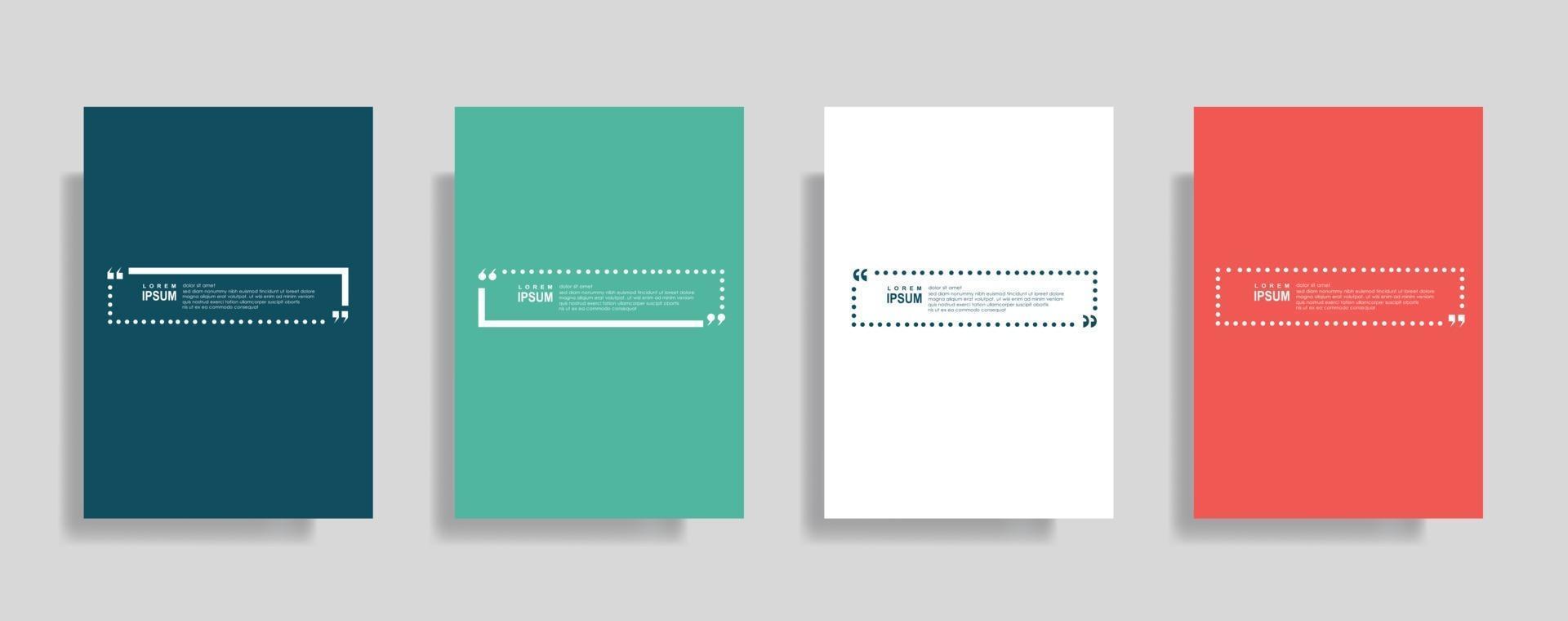 citaten frame lege sjablonen set. tekst tussen haakjes, citaat lege tekstballonnen. tekstvak geïsoleerd op een achtergrond in kleur vector