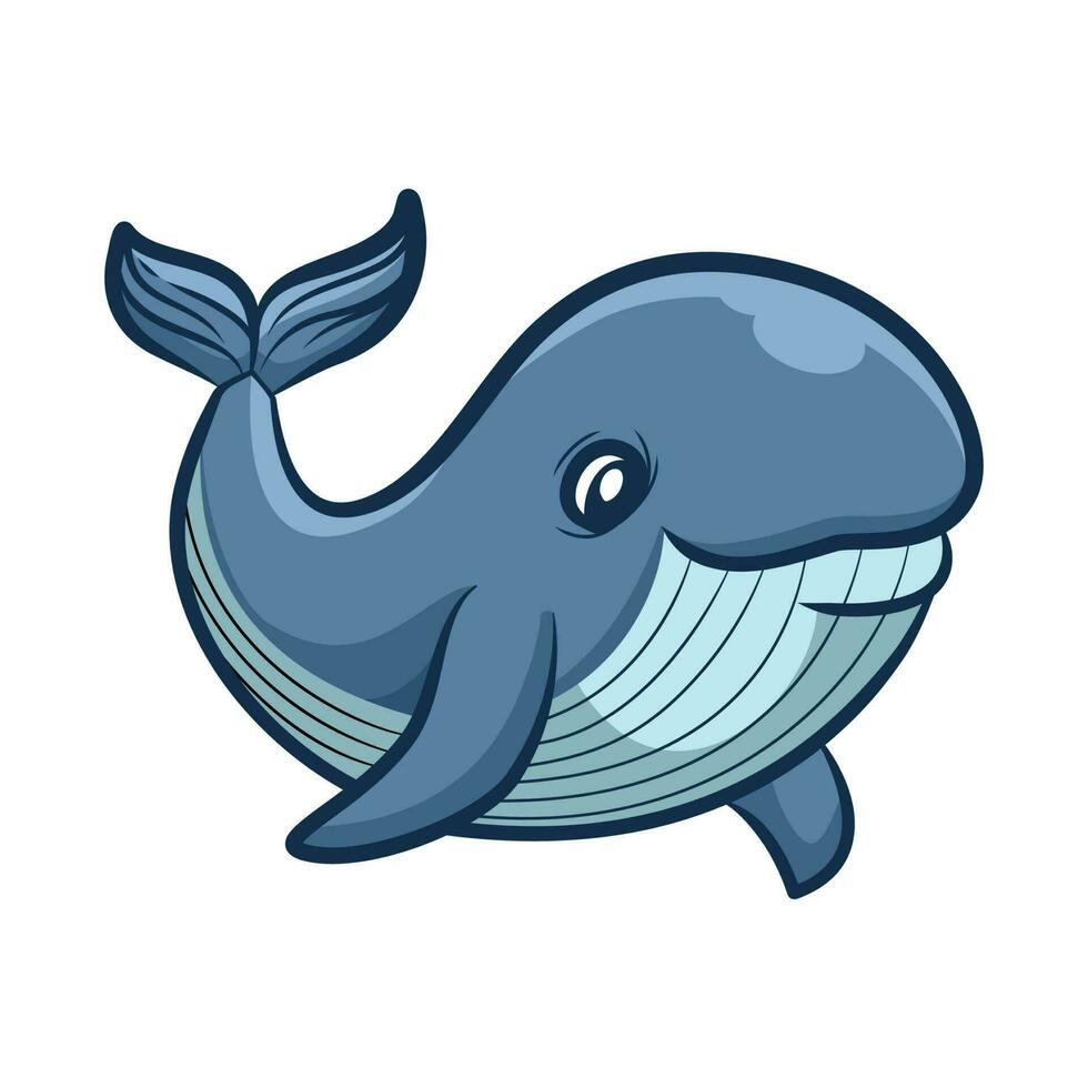 schattige walvis vector