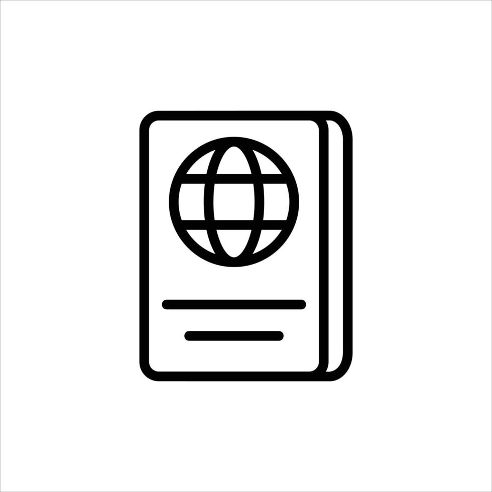 paspoort icoon met geïsoleerd vector en transparant achtergrond