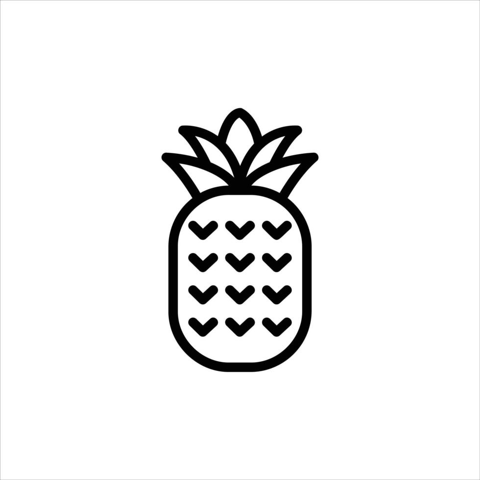 ananas icoon met geïsoleerd vector en transparant achtergrond