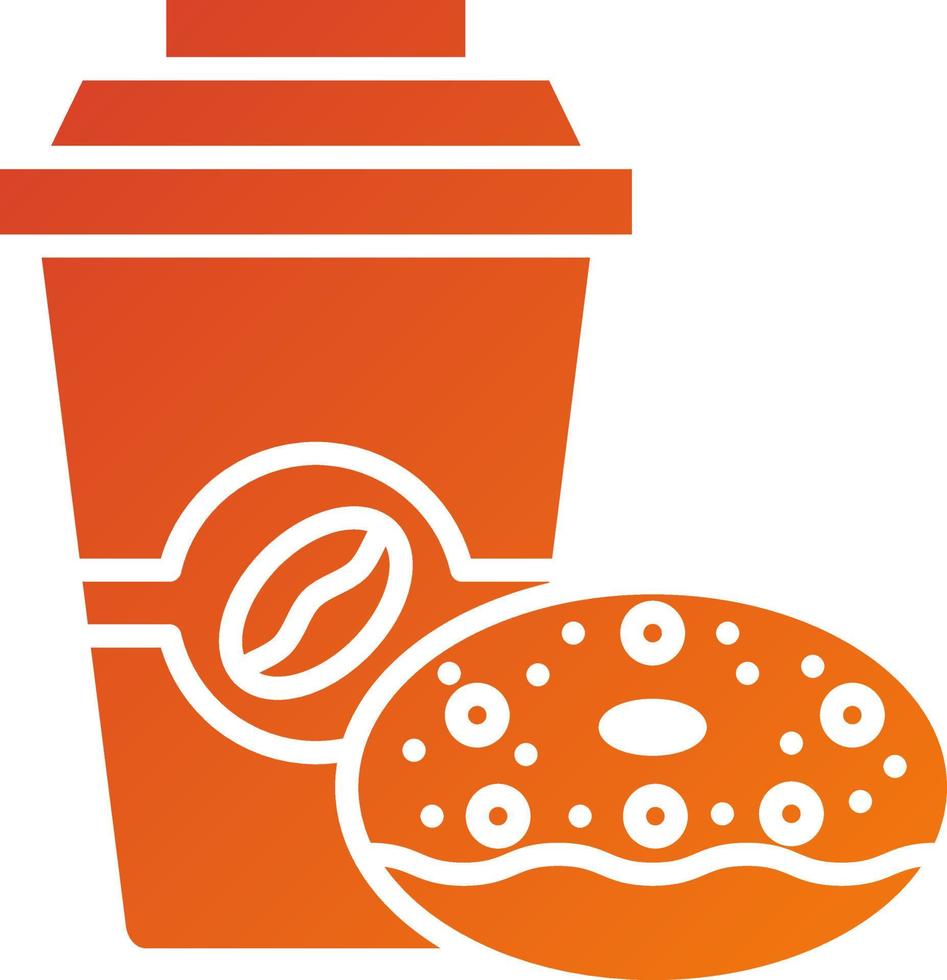 koffie donut icoon stijl vector