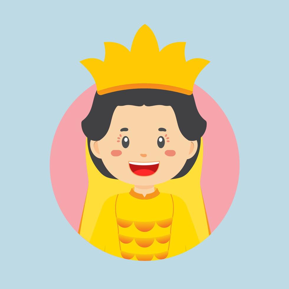 avatar van een centraal sulawesi Indonesisch karakter vector