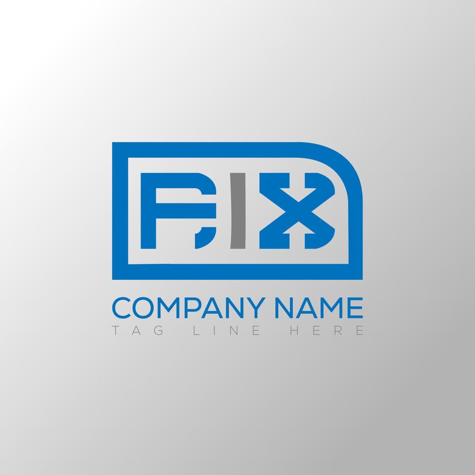 fix brief logo creatief ontwerp. fix uniek ontwerp. vector