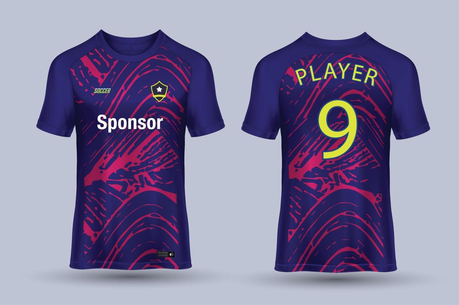 voetbal Jersey sjabloon sport t overhemd ontwerp vector