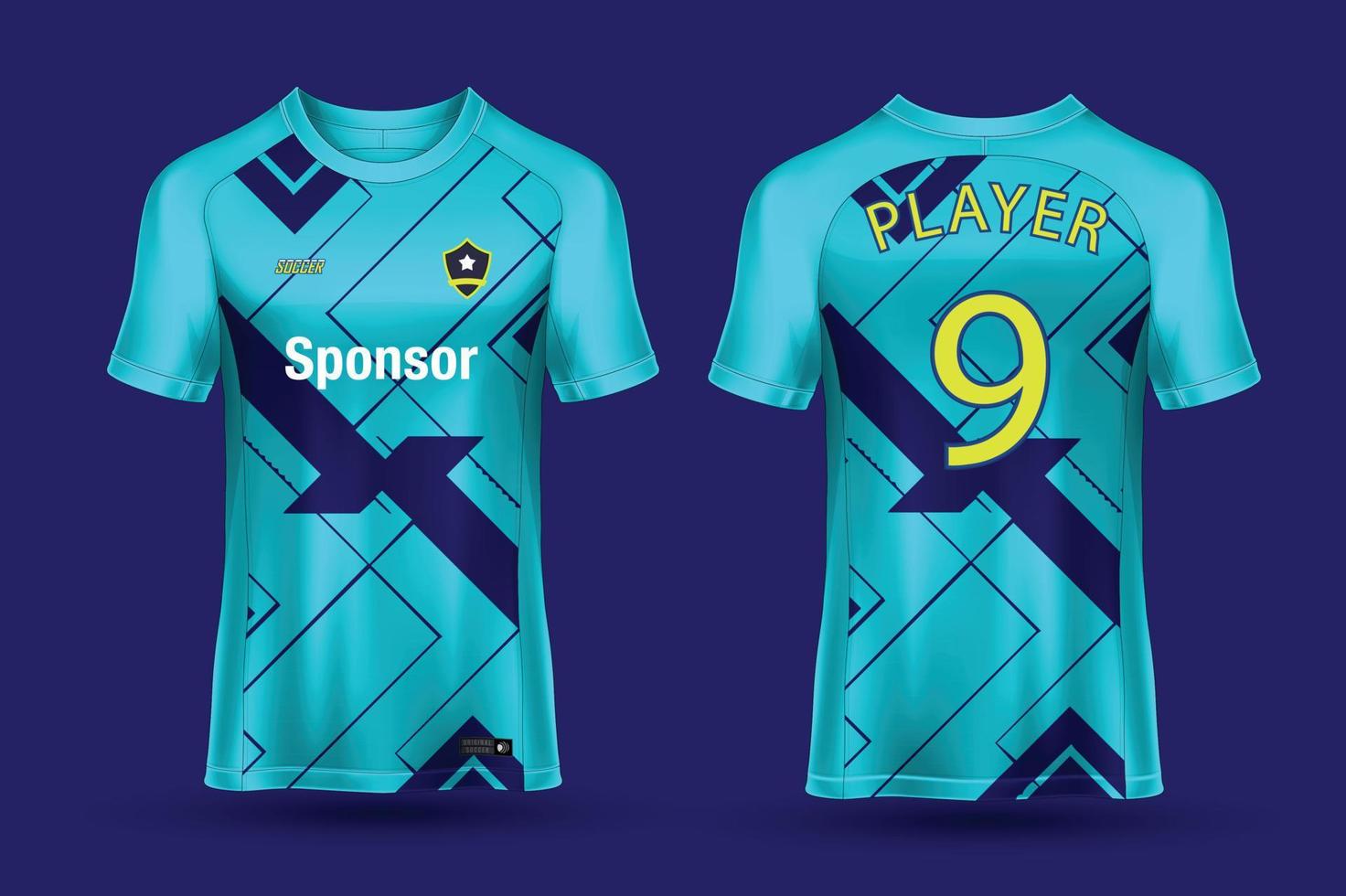 voetbal Jersey sjabloon sport t overhemd ontwerp vector