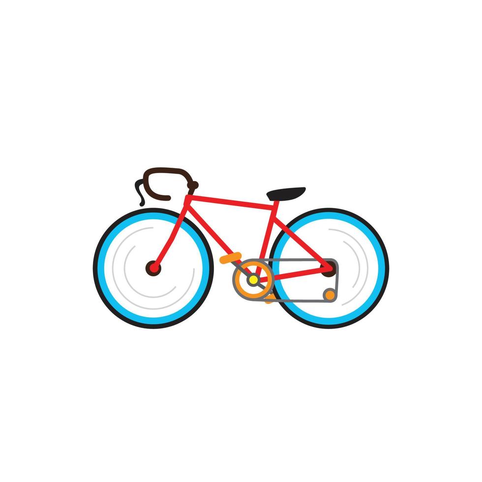 schattig grappig fiets kawaii karakter icoon geïsoleerd Aan wit achtergrond vector