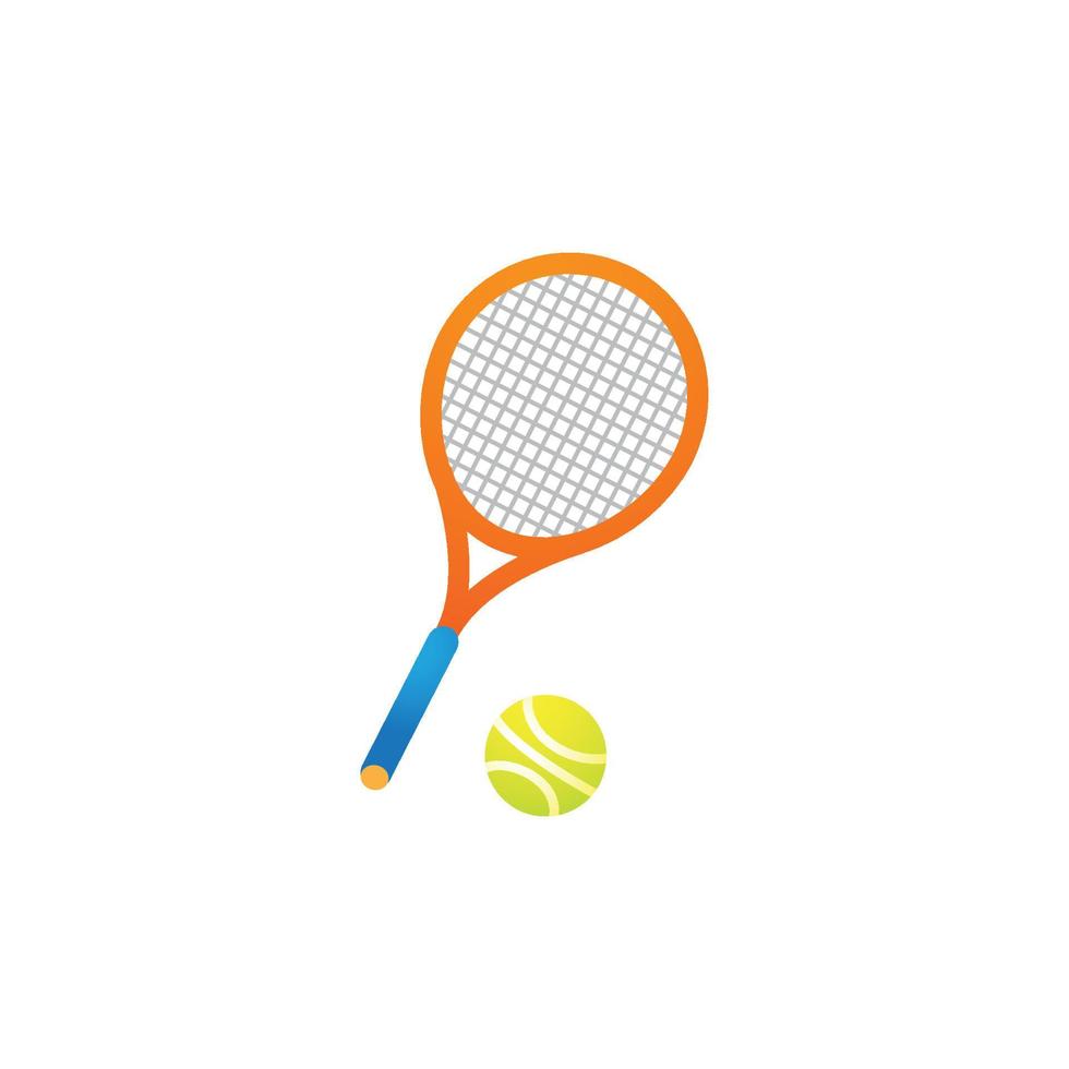 schattig grappig tennis racket en een tennis bal tekenfilm kawaii karakter icoon geïsoleerd vector