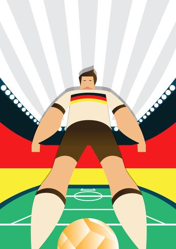 Duitsland Wereldbeker Voetballers Staande Houdingen vector