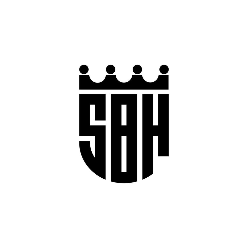 sbh brief logo ontwerp in illustratie. vector logo, schoonschrift ontwerpen voor logo, poster, uitnodiging, enz.