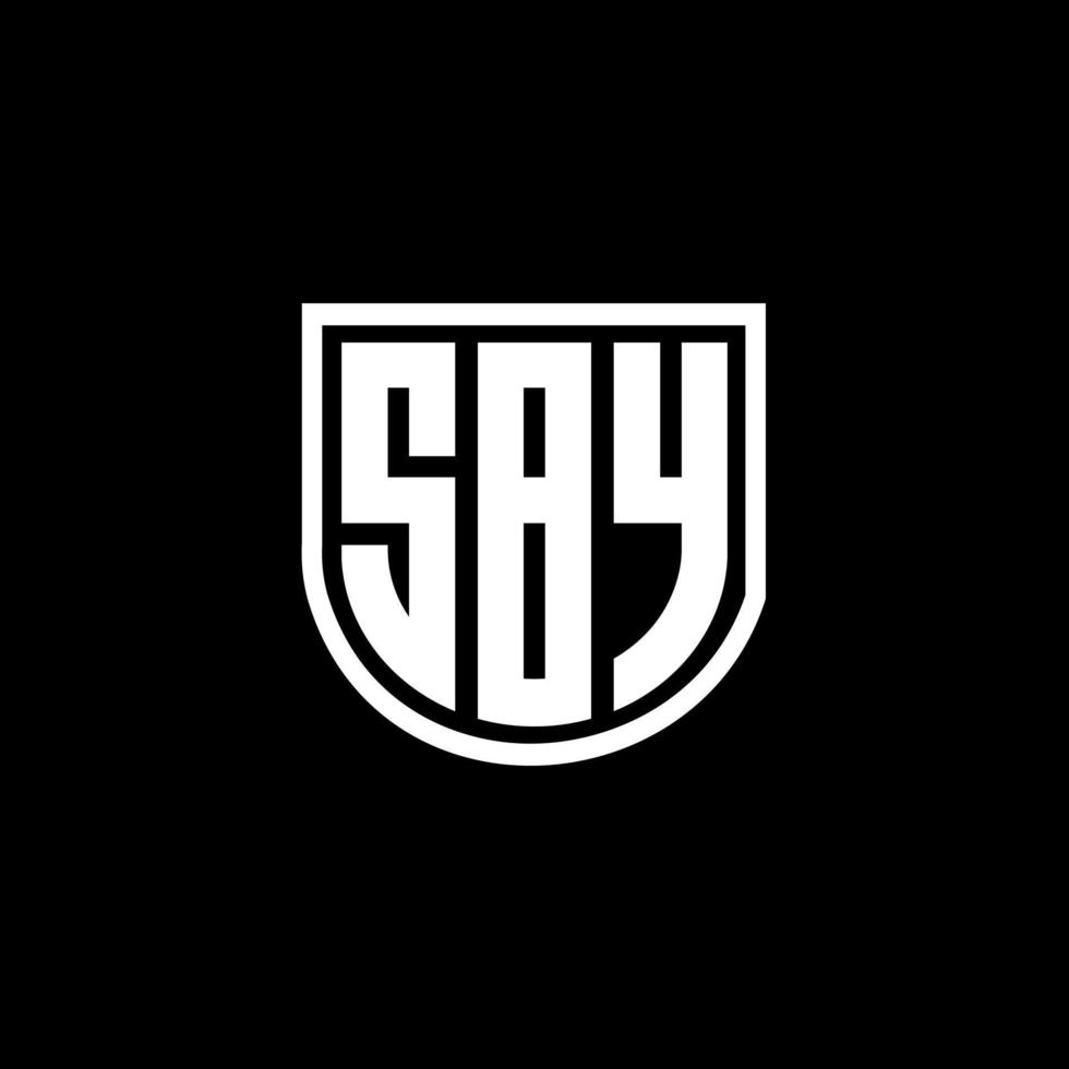 sby brief logo ontwerp in illustratie. vector logo, schoonschrift ontwerpen voor logo, poster, uitnodiging, enz.